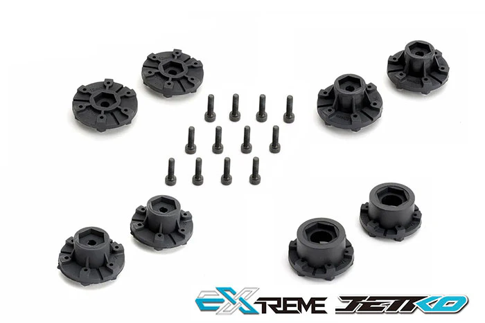 Jetko RC Pneus MT Rockform + Jantes Noir 2.8" (x2) MT 1/10 JK2803CB - Image 3