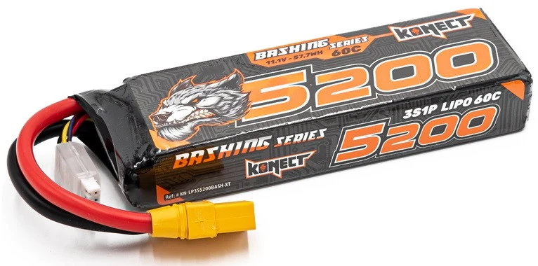 Konect Lipo 11.1v 5200mah 60C 3S1P Bash XT60