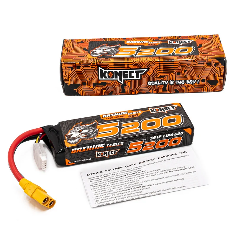 Konect Lipo 11.1v 5200mah 60C 3S1P Bash XT60 - Image 2