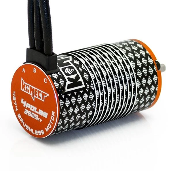 Konect Moteur brushless 4 pôles 1/8 4274 2000KV - Image 2