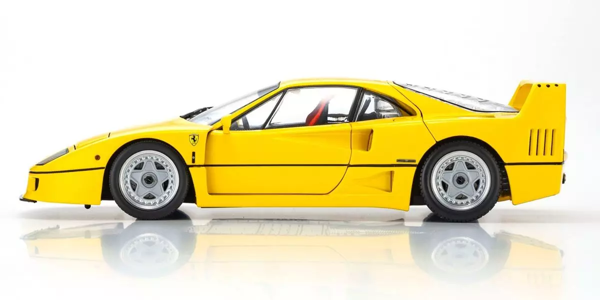 Kyosho Diecast Ferrari F40 Jaune 40 Ans 1/18 KS08416Y - Image 3