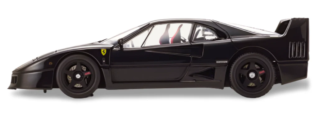 Kyosho Diecast Ferrari F40 Noir 1987 1/18 KS08416BK - Image 6