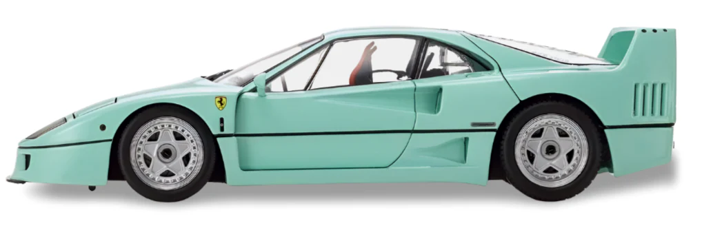 Kyosho Diecast Ferrari F40 Vert Mint 1987 1/18 KS08416MG - Image 3