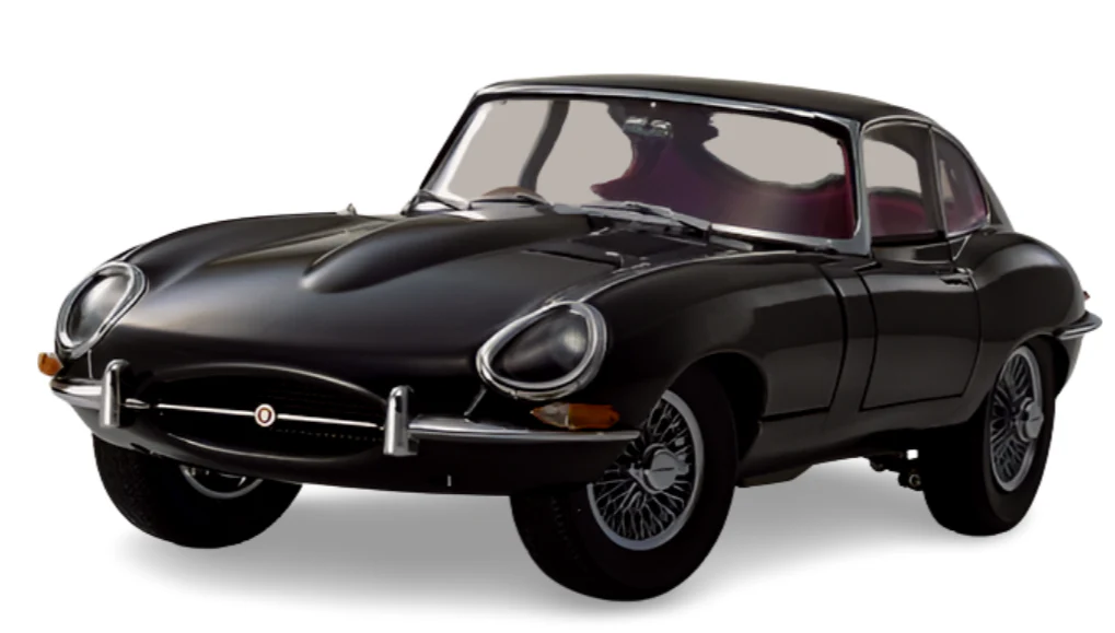 Kyosho Diecast Jaguar Type-E 3.8L Coupe MK1 1961 Noire 1/18 KS08954BK - Image 3