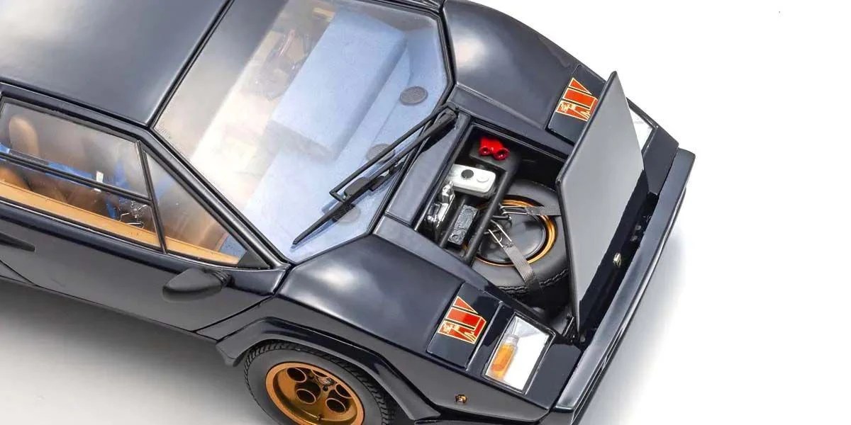 Kyosho Diecast Lamborghini Countach LP500S Walter Wolf 1982 Dark Blue 1/18 KS08320D - Image 11