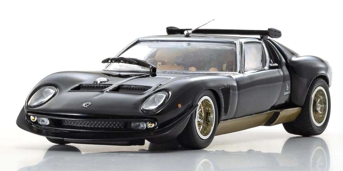 Kyosho Diecast Lamborghini Miura SVR 1970 Noir et Or 1/43 KS03203BKG - Image 6