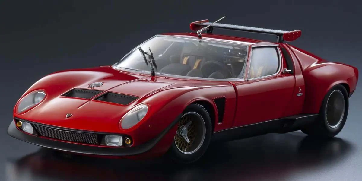 Kyosho Diecast Lamborghini Miura SVR 1970 Rouge 1/18 KS08319RBK - Image 7