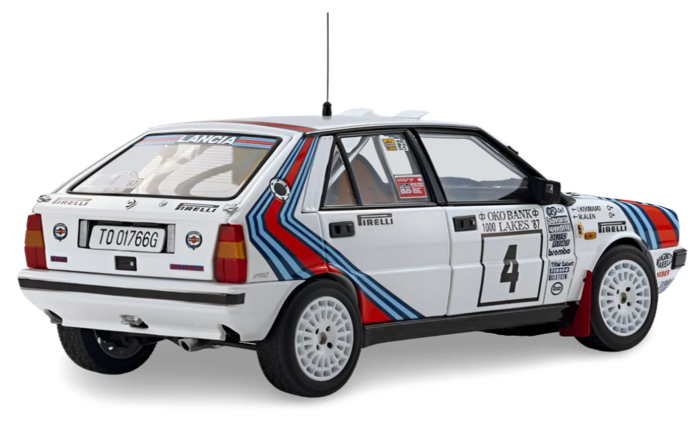 Kyosho Diecast Lancia Delta HF 4WD 1000 Lakes 1987 Team Lancia Nr.4 1/18 KS08960B - Image 4