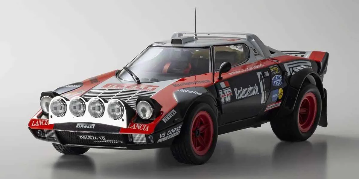 Kyosho Diecast Lancia Stratos HF Pirelli W.Rohrl Hunsruck 1978 Nr.1 1/18 KS08130D - Image 12
