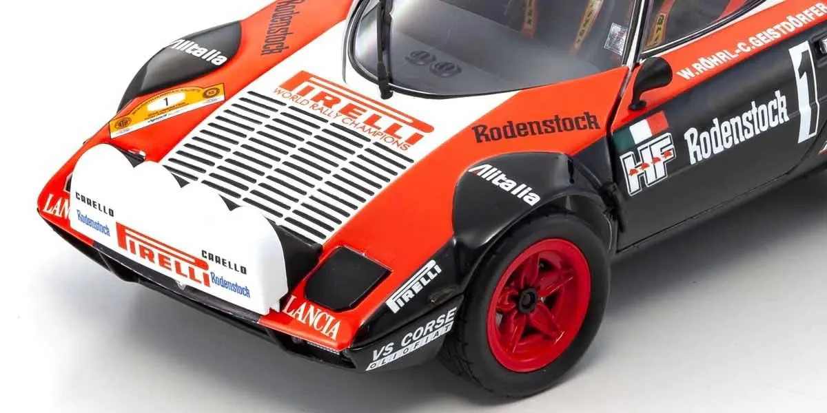 Kyosho Diecast Lancia Stratos HF Pirelli W.Rohrl Hunsruck 1978 Nr.1 1/18 KS08130D - Image 8