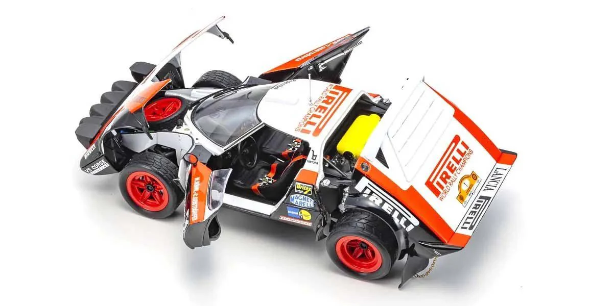 Kyosho Diecast Lancia Stratos HF Pirelli W.Rohrl Hunsruck 1978 Nr.1 1/18 KS08130D - Image 9