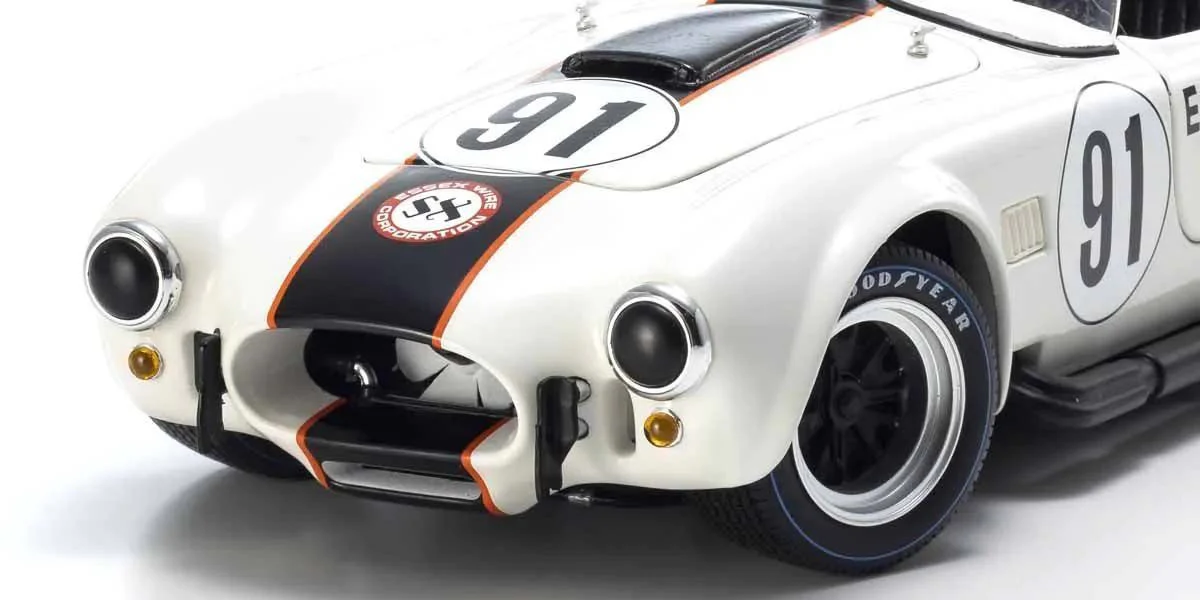 Kyosho Diecast Shelby Cobra 427 S/C Essex Wire Bridgehampton 1965 Nr.91 1/18 KS08047EW - Image 4