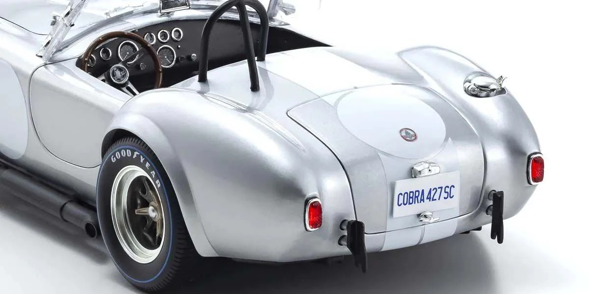 Kyosho Diecast Shelby Cobra 427 S/C Spider 1962 Argent 1/18 KS08047S - Image 5