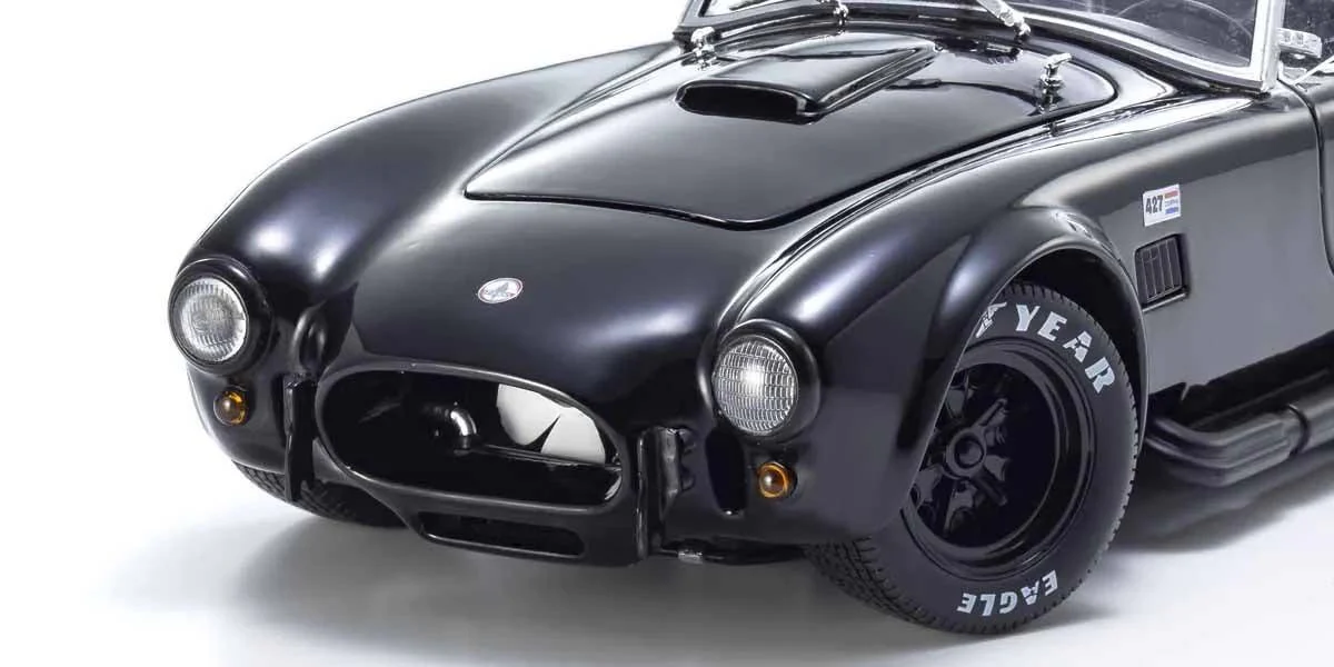 Kyosho Diecast Shelby Cobra 427 S/C Spider 1962 Noire 1/18 KS08047BK - Image 5