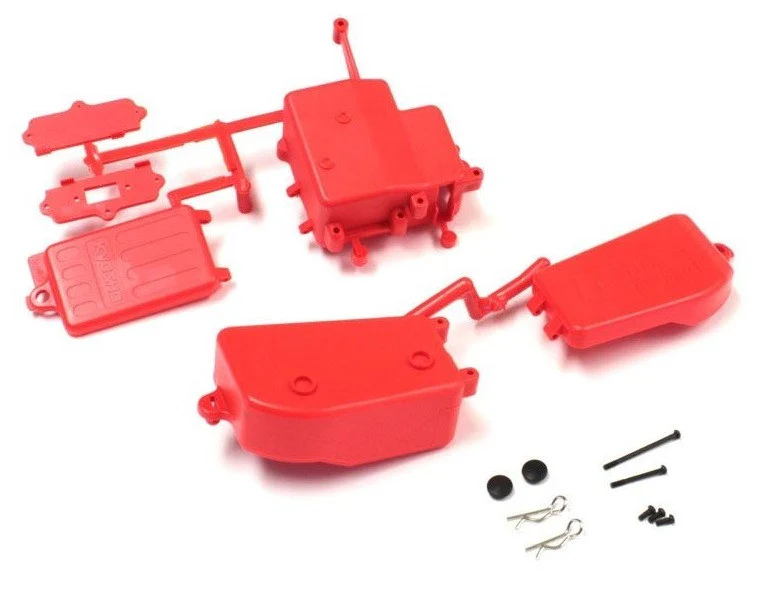 Kyosho Set Boitier Récepteur et Batterie Rouge MP10 IFF001KRB