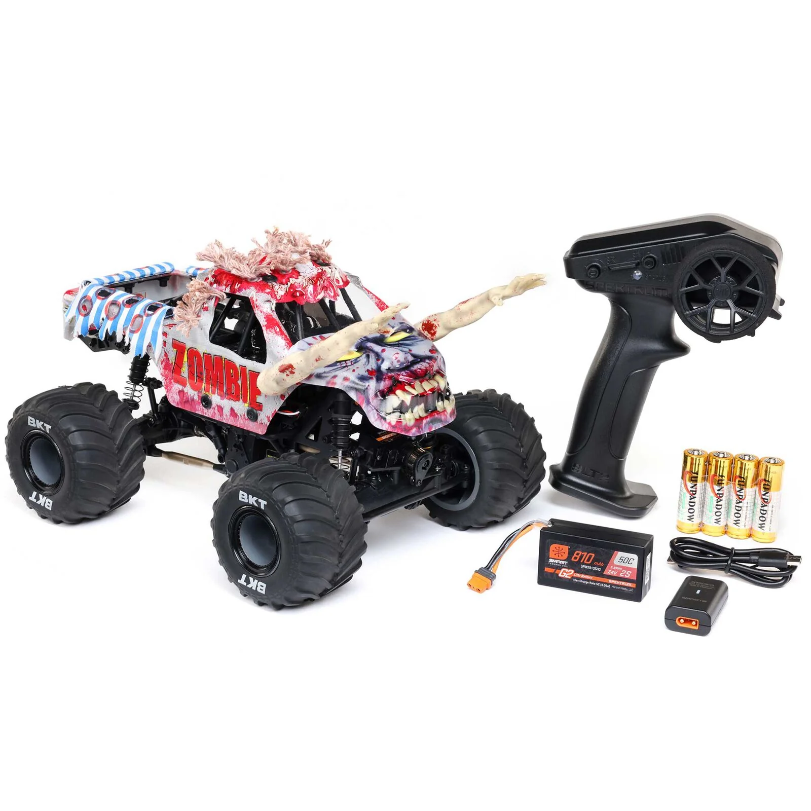 Losi Mini LMT Monster Truck Zombie 4WD RTR LOS01026T4 - Image 2