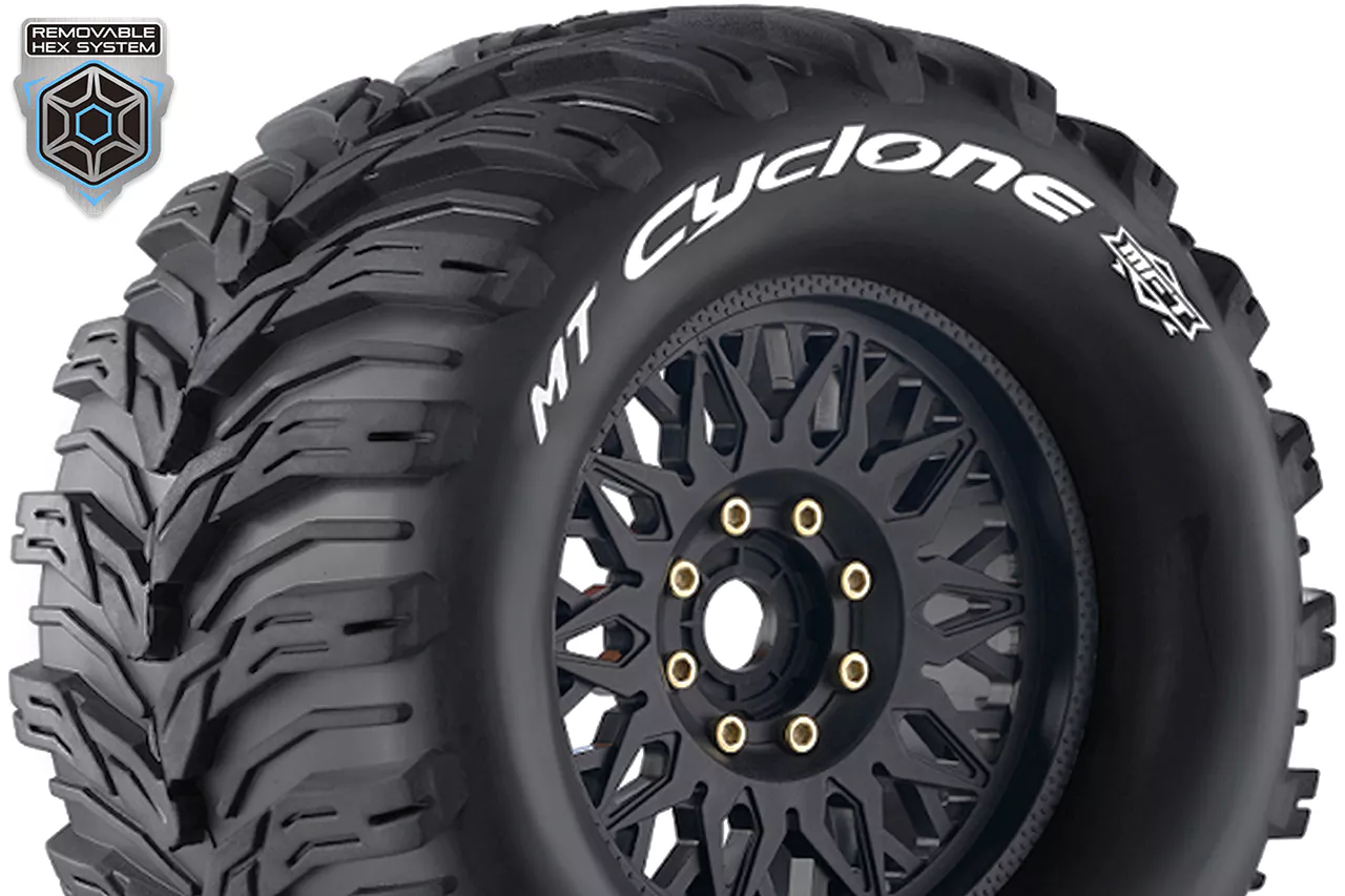 Louise RC Pneus 1/8 MFT Mt-Cyclone + Jantes 3.8 LR-T3323X - Image 2