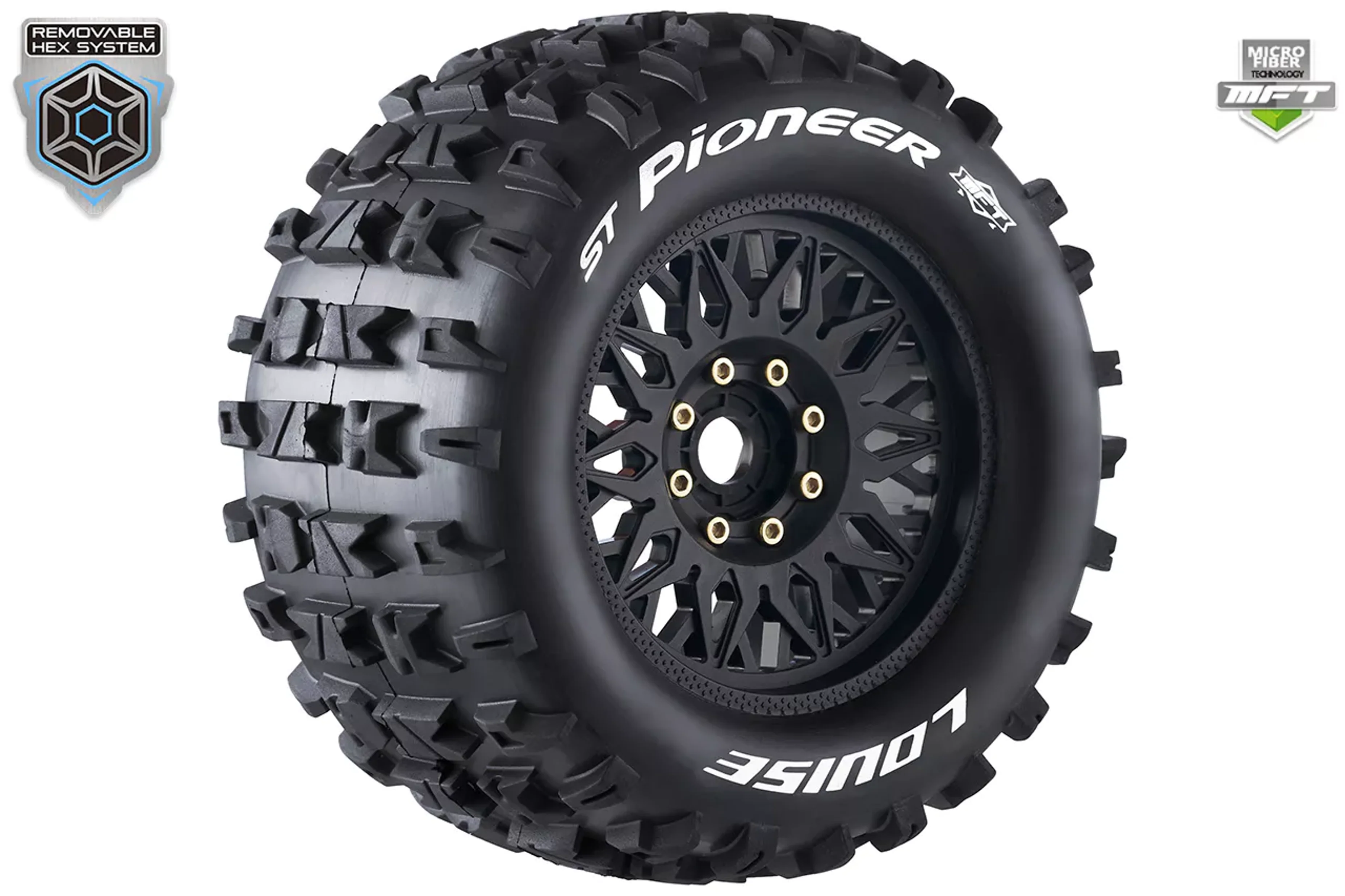 Louise RC Pneus 1/8 MFT St-Pioneer + Jantes 3.8 LR-T3325X
