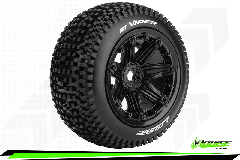 Louise RC Pneus ST-Viper + Jantes 3.8 Noir (x2) LR-T3289B - Image 2