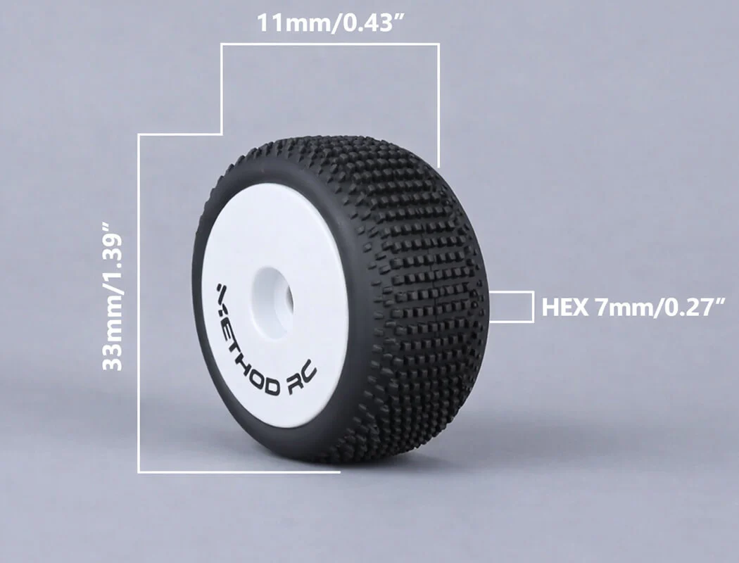 Method RC Pneus Nitragrip + Jante 7mm (x4) Micro-B MTD0606 - Image 3