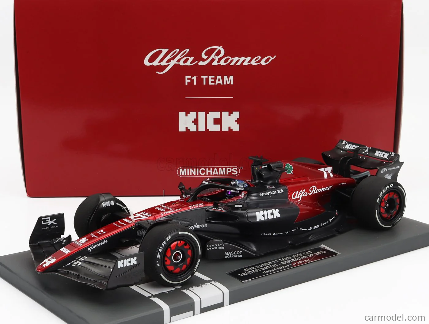 MiniChamps Alfa Romeo Ferrari C43 24 Guanyu Zhou F1 2023 117230124 - Image 3