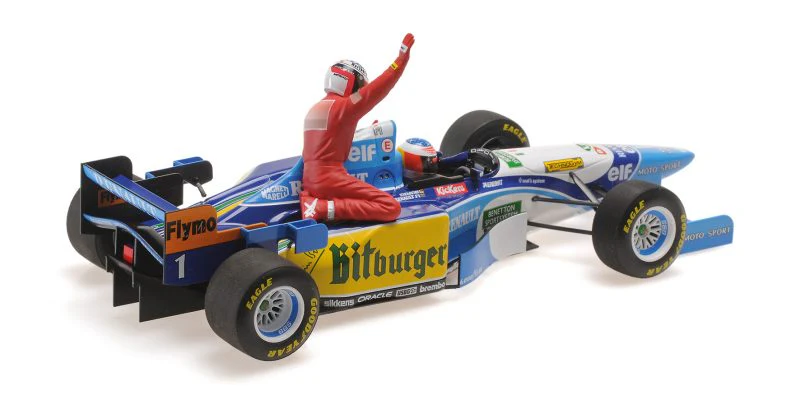 MiniChamps F1 Benetton Renault B195 Jean Alesi avec Michael Shumacher GP Canada 1995 510950601 - Image 3