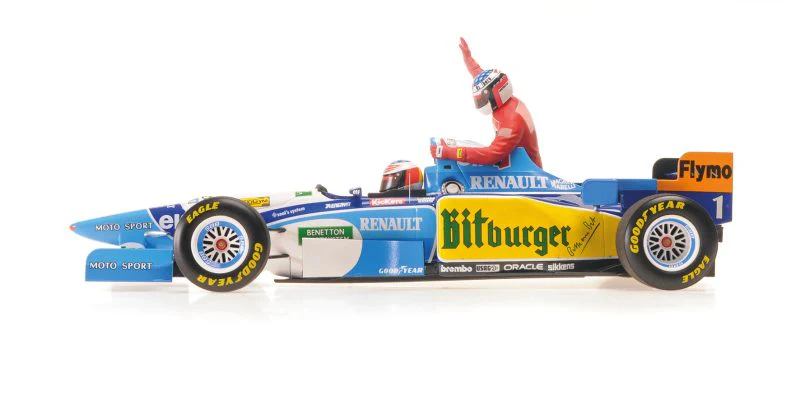 MiniChamps F1 Benetton Renault B195 Jean Alesi avec Michael Shumacher GP Canada 1995 510950601 - Image 4