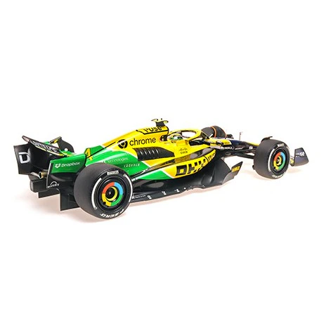 MiniChamps McLaren Mercedes MCL38 4 Lando Norris F1 Monaco 2024 Livrée Spéciale 537248004 - Image 2