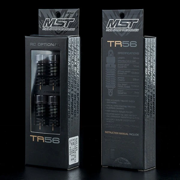 MST Set amortisseurs alu réglables TR56 (x4) Noir 820120BK - Image 2