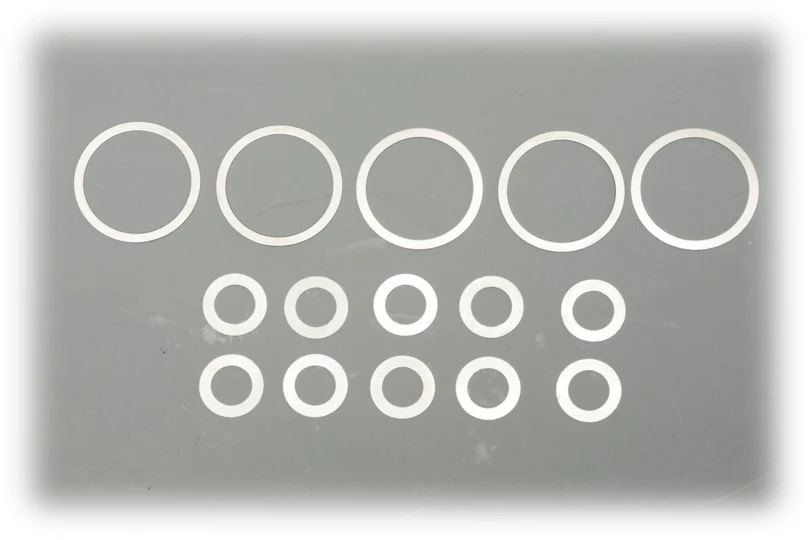 Mugen Kit Rondelles de Calage 8x7x0.1 + 13.5x15.9x0.2 (15Pcs) E0174A