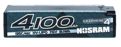 Nosram Accu Lipo Shorty LCG HV Graphene 4 7.6V 4100mAh 135C - Image 2