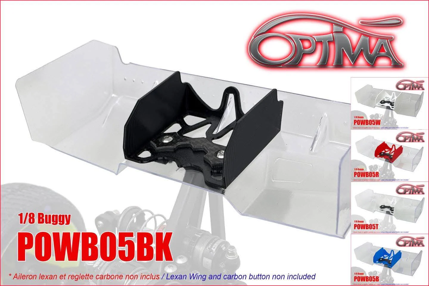 Optima Dérive centrale souple pour Aileron lexan POWB05