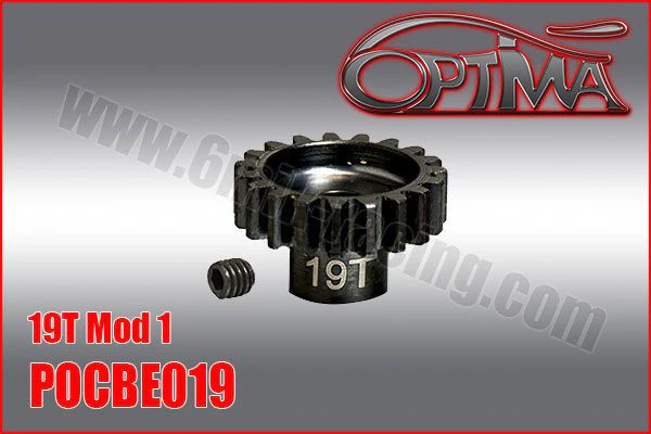 Optima Pignon Moteur Acier 19Dts module 1 POCBE019