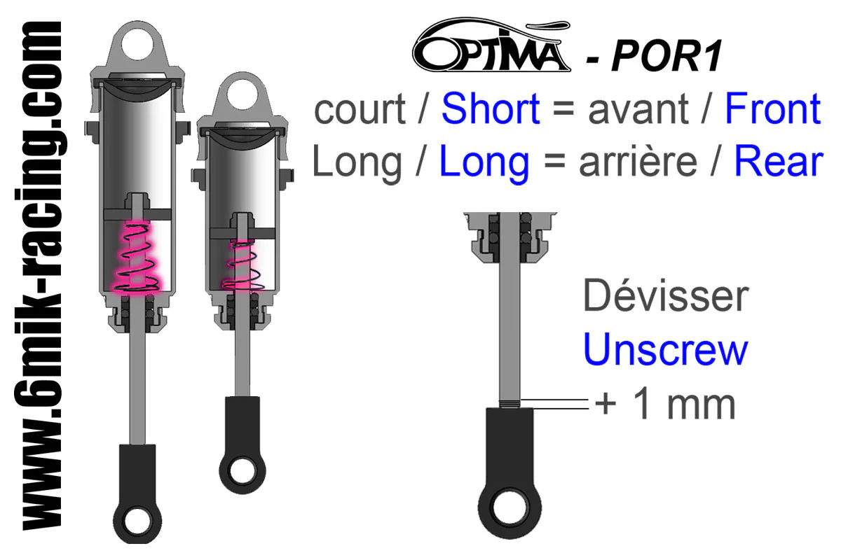 Optima Ressorts Amortisseurs Additifs 1/8 (x4) POR1 - Image 2