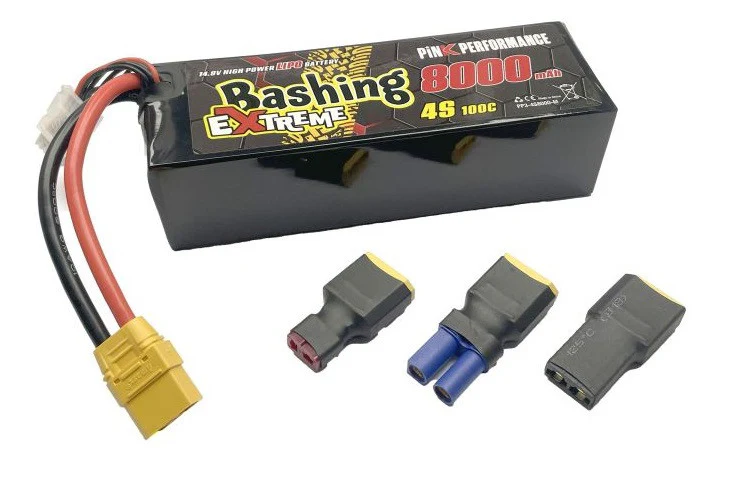 Pink Performance Batterie xtreme Bashing Lipo 4S 14.8v 100C 8000mAh Multi PP3-4S8000-M - Image 2