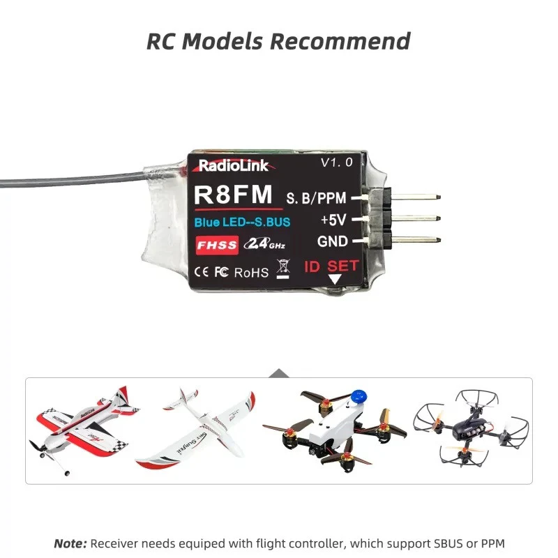 Radiolink Récepteur 8 voies Signal SBUS/PPM RDL-0-R8FM - Image 5