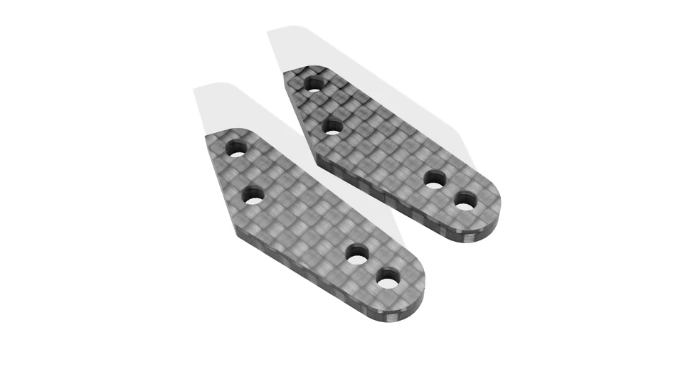 RC CARBON CAVALIERI Equerre de Direction "Doubleshot" Sparko F8 (x2) K22005