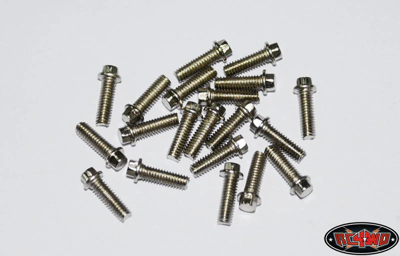 RC4WD Boulons hexagonaux Miniature M2.5x8mm Silver (x20) Z-S0418
