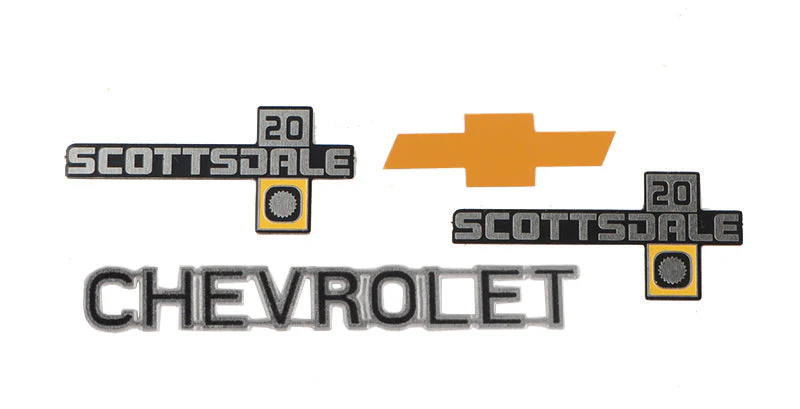 RC4WD Emblèmes métalliques Chevrolet K10 Scottsdale Z-S0112