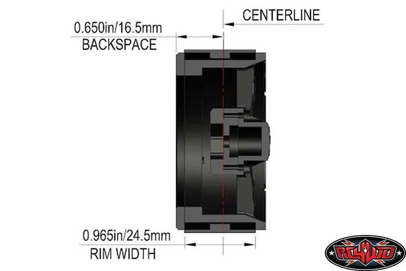 RC4WD Jantes 2.2 Beadlock Raceline Octane Noir (x4) Z-W0184 - Image 7