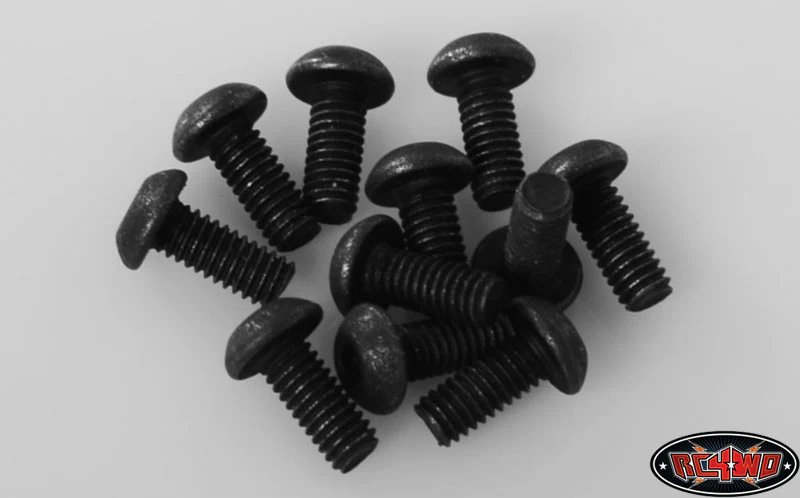 RC4WD Set de Vis Six Pans Creux à tête bombée M2.5x6mm Noir (x10) Z-S0764