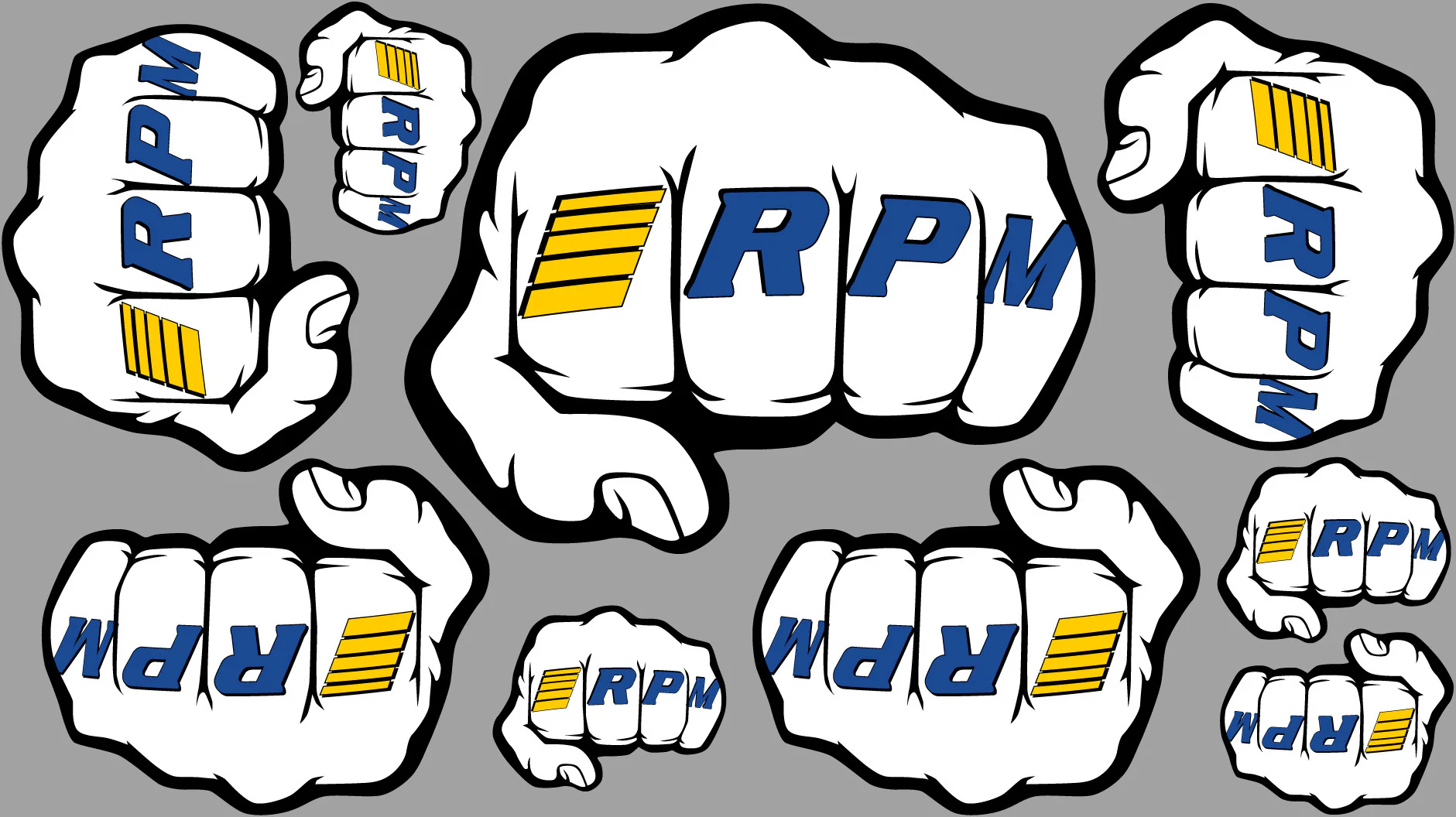 RPM Planche de stickers RPM "Fist" logo 70020