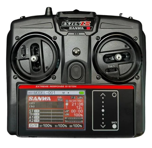 SANWA Radio à manche EXZES Z3 + Récepteur RX493i + Lipo 101A33171A - Image 2