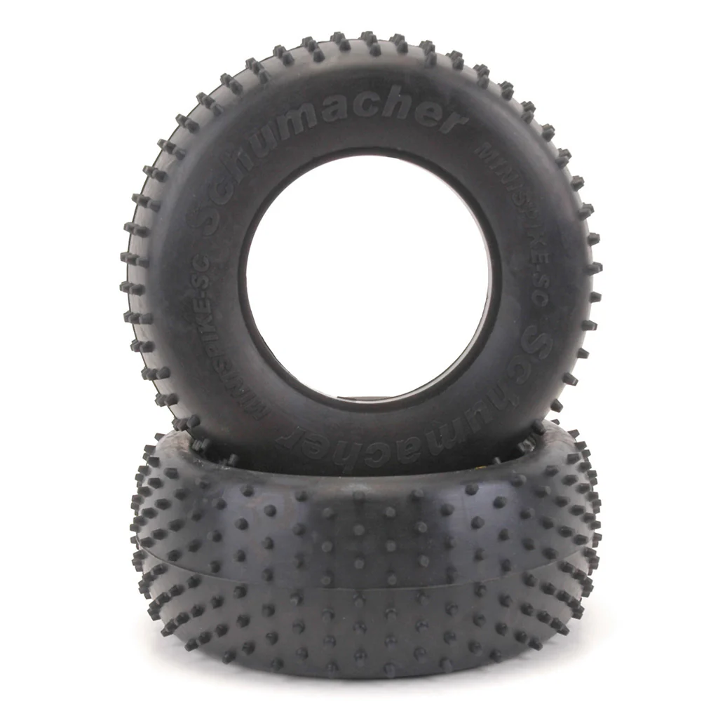 Schumacher Pneus Short Course 1/10 Arrière Mini Spike Silver (x2) U6773