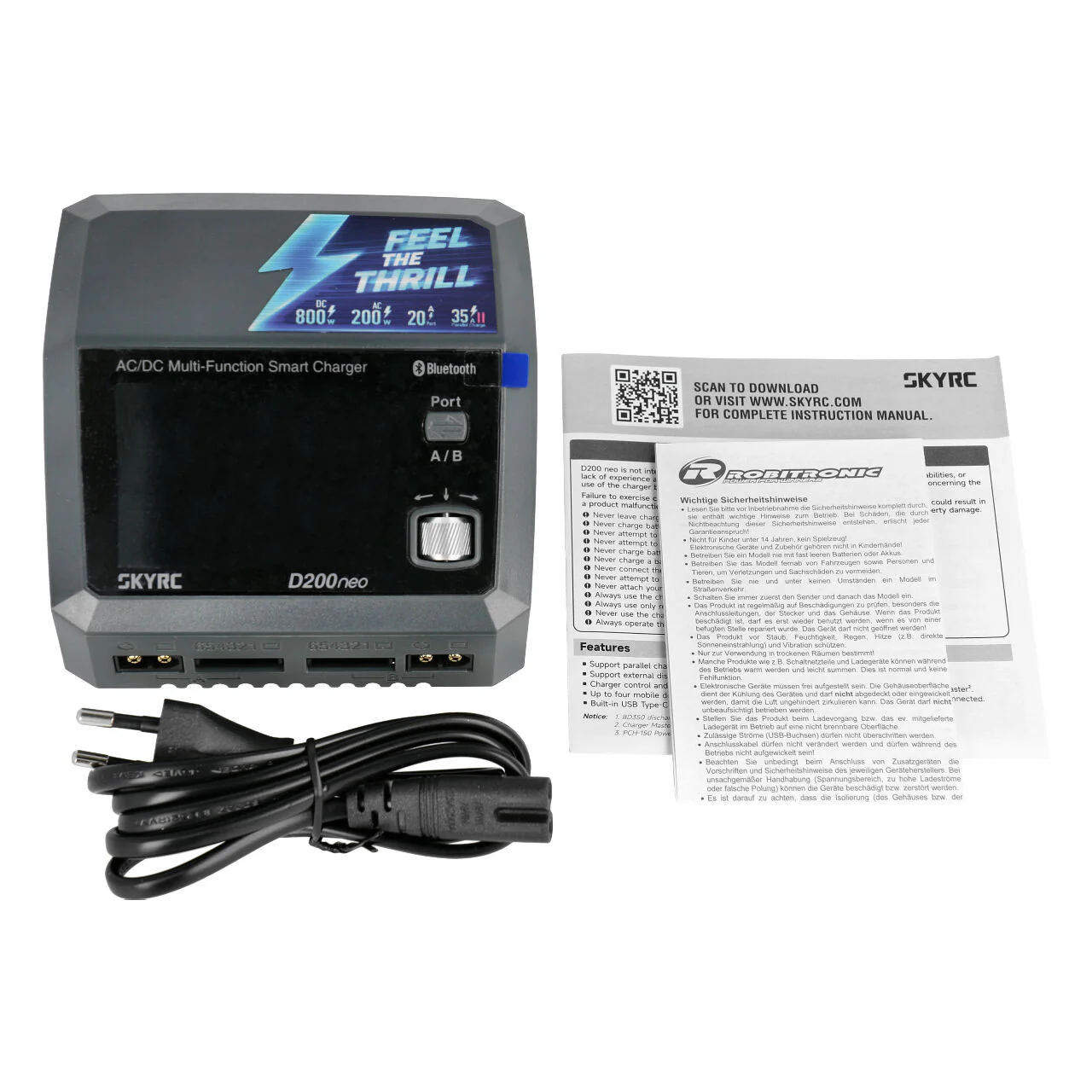 SkyRc Chargeur D200 Neo Duo 1-6S 200W AC/DC SK100196-01 - Image 3
