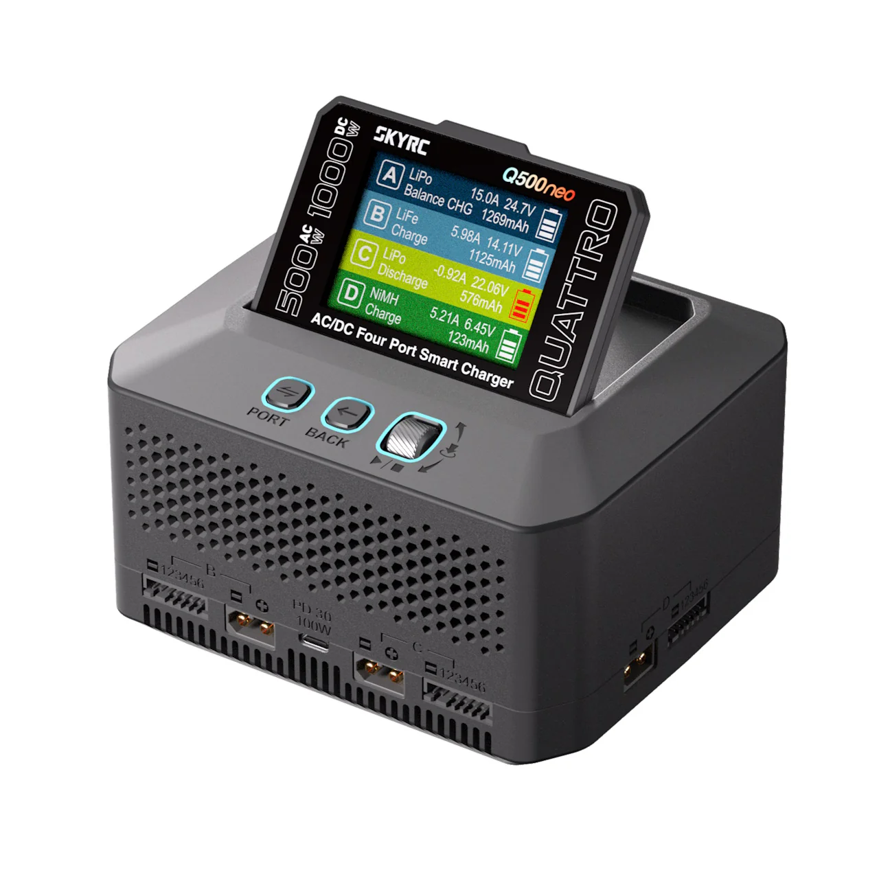 SkyRc Chargeur Q500 Neo Quattro 500W AC/DC SK100232-01
