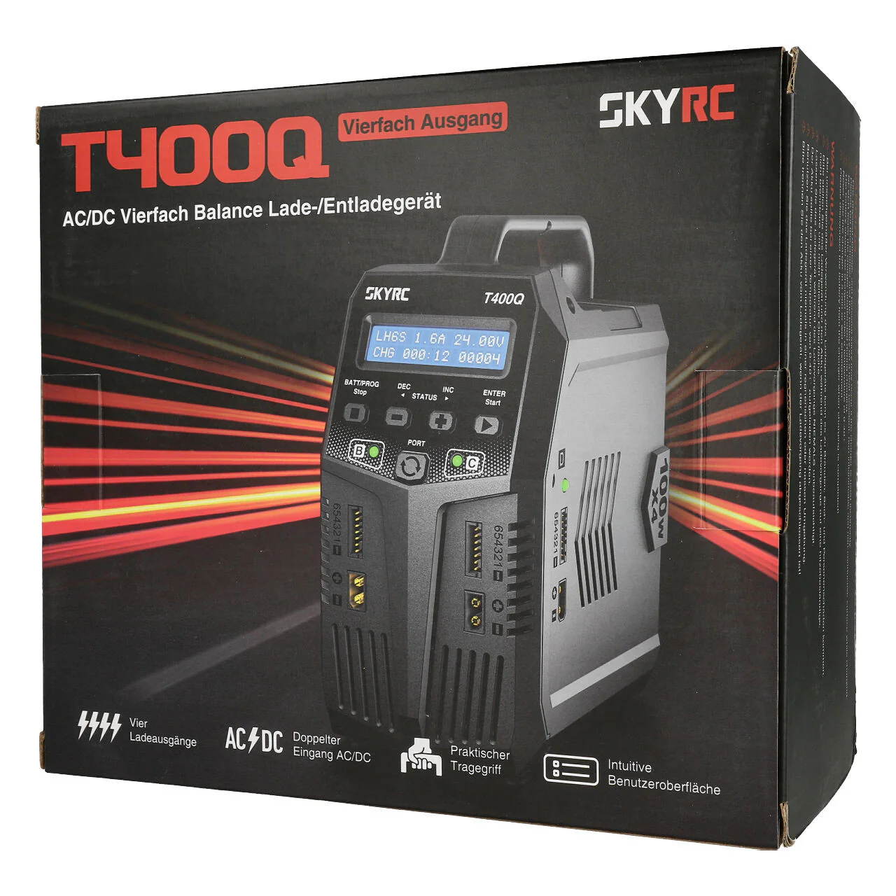 SkyRc Chargeur T400 Quattro 4x100W AC/DC SK100189-01 - Image 3