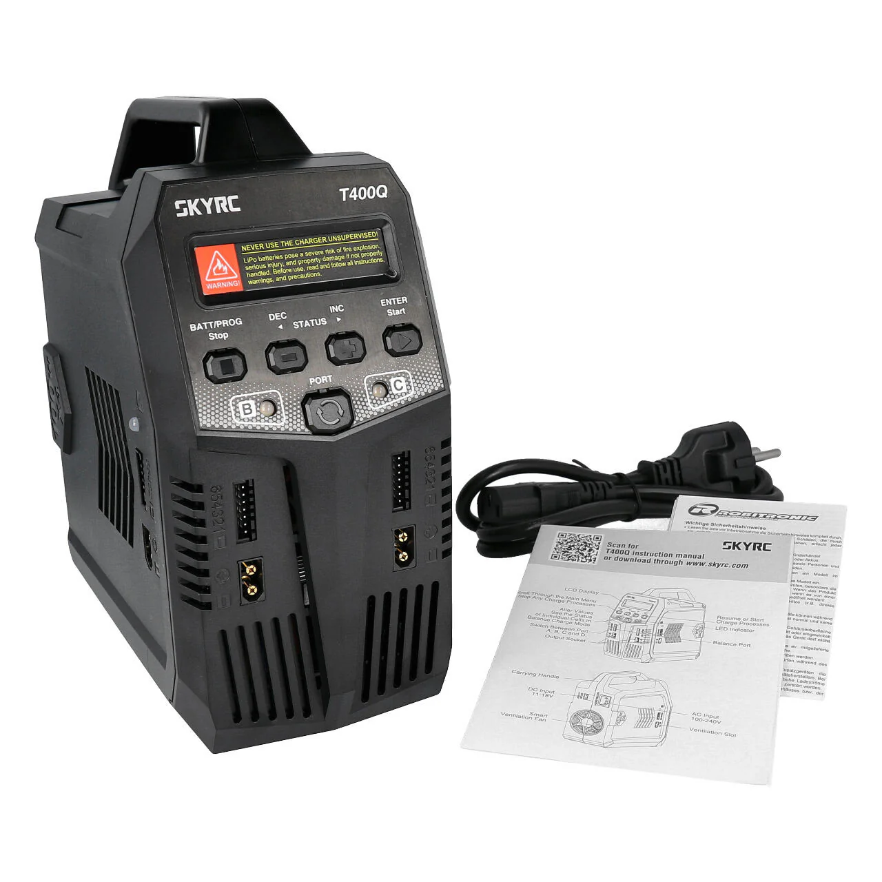 SkyRc Chargeur T400 Quattro 4x100W AC/DC SK100189-01 - Image 4