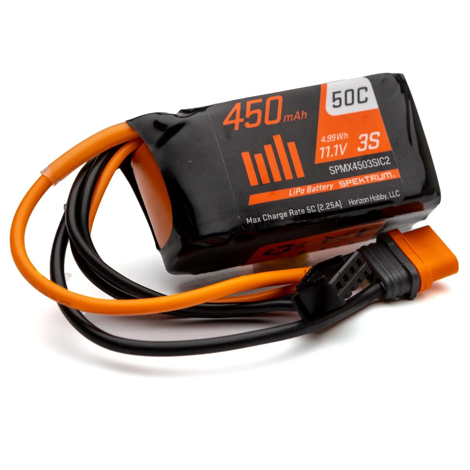 Spektrum Accu lipo 11.1v 450mAh 3S 50C IC2 SPMX4503SIC2