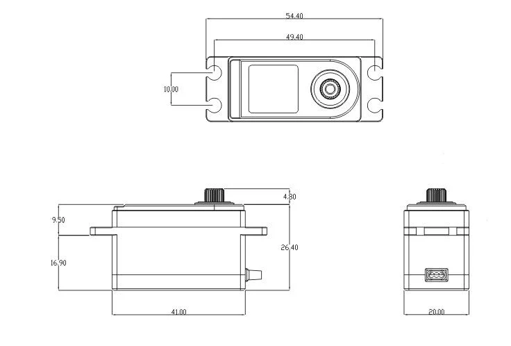 SRT Servo CH6012 Coreless Low-Profile 12Kg 0.06sec - Image 5